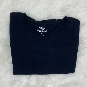 Old Navy Boyfriend Long Sleeve Tee, Black